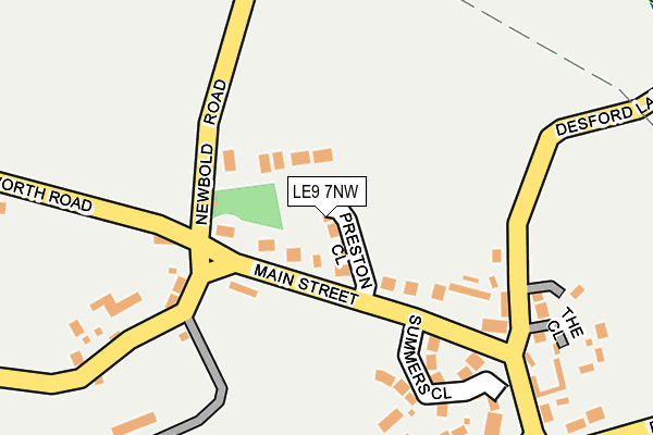 LE9 7NW map - OS OpenMap – Local (Ordnance Survey)