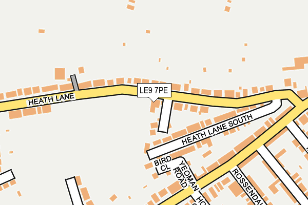 LE9 7PE map - OS OpenMap – Local (Ordnance Survey)