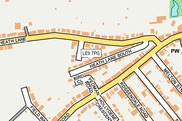 LE9 7PG map - OS OpenMap – Local (Ordnance Survey)