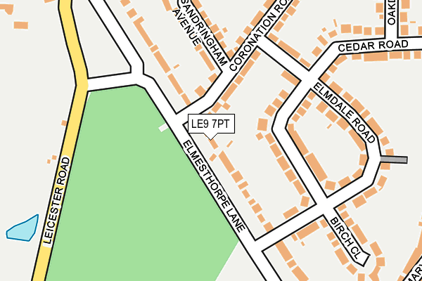 LE9 7PT map - OS OpenMap – Local (Ordnance Survey)