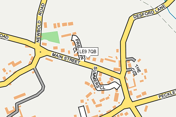 LE9 7QB map - OS OpenMap – Local (Ordnance Survey)
