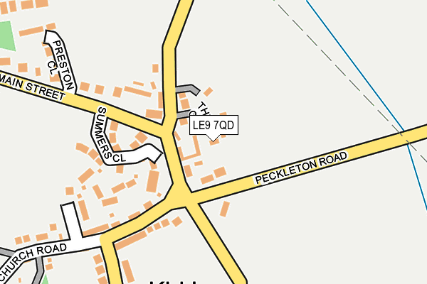 LE9 7QD map - OS OpenMap – Local (Ordnance Survey)