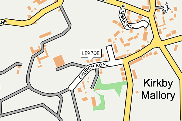LE9 7QE map - OS OpenMap – Local (Ordnance Survey)
