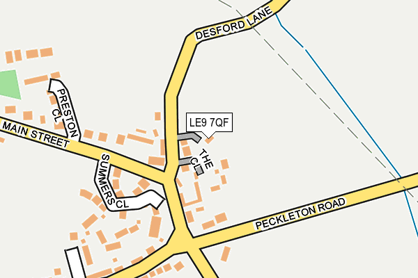 LE9 7QF map - OS OpenMap – Local (Ordnance Survey)