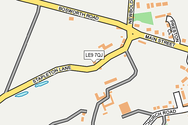 LE9 7QJ map - OS OpenMap – Local (Ordnance Survey)