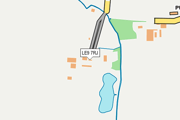 LE9 7RJ map - OS OpenMap – Local (Ordnance Survey)