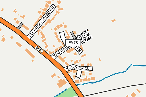 LE9 7SJ map - OS OpenMap – Local (Ordnance Survey)