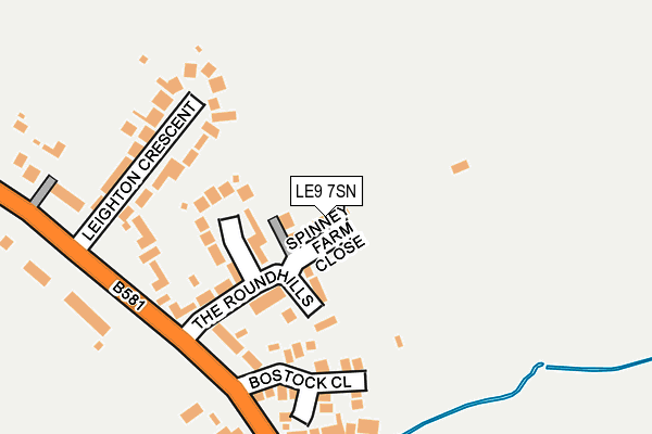 LE9 7SN map - OS OpenMap – Local (Ordnance Survey)