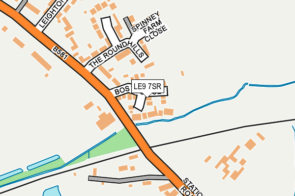 LE9 7SR map - OS OpenMap – Local (Ordnance Survey)