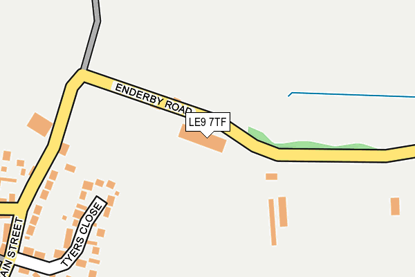 LE9 7TF map - OS OpenMap – Local (Ordnance Survey)