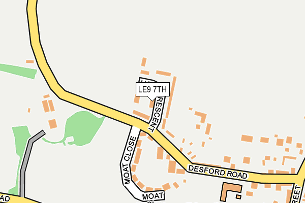 LE9 7TH map - OS OpenMap – Local (Ordnance Survey)