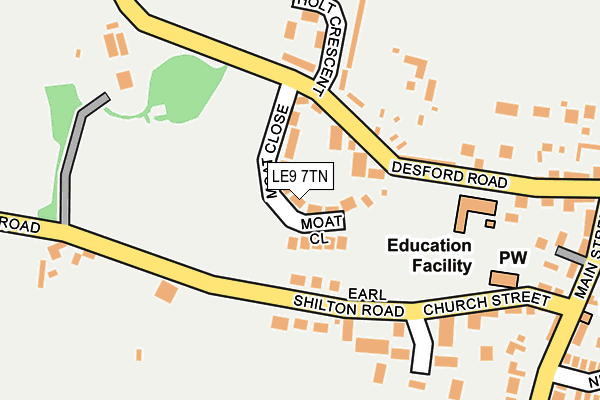 LE9 7TN map - OS OpenMap – Local (Ordnance Survey)