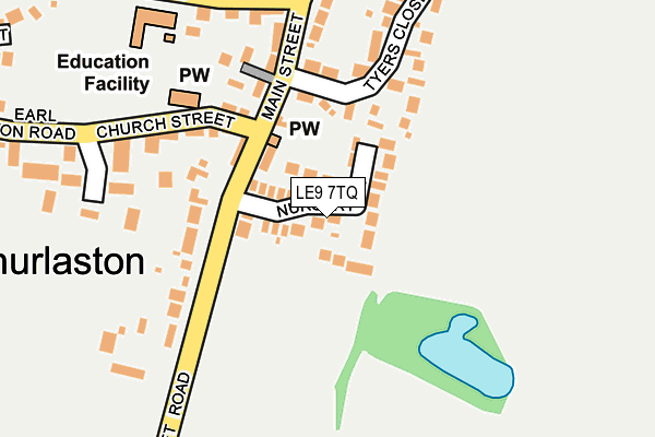 LE9 7TQ map - OS OpenMap – Local (Ordnance Survey)