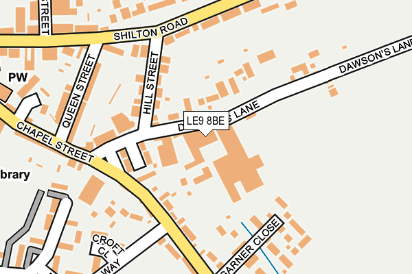 LE9 8BE map - OS OpenMap – Local (Ordnance Survey)