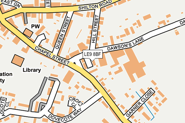 LE9 8BF map - OS OpenMap – Local (Ordnance Survey)