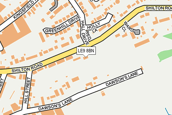 LE9 8BN map - OS OpenMap – Local (Ordnance Survey)