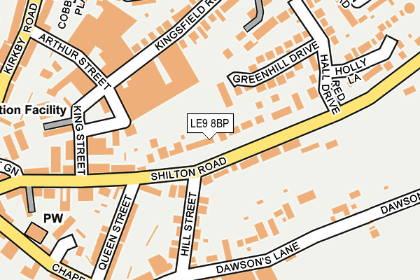 LE9 8BP map - OS OpenMap – Local (Ordnance Survey)