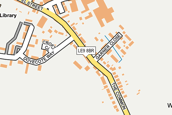 LE9 8BR map - OS OpenMap – Local (Ordnance Survey)