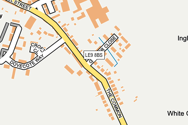 LE9 8BS map - OS OpenMap – Local (Ordnance Survey)