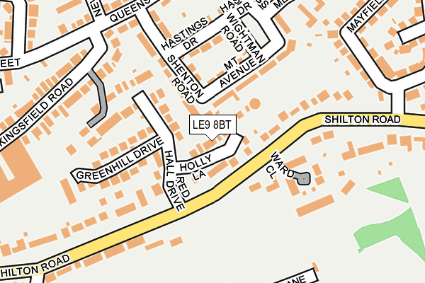LE9 8BT map - OS OpenMap – Local (Ordnance Survey)