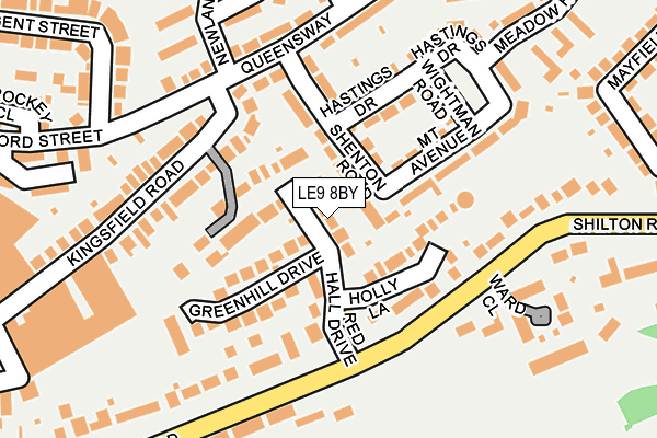 LE9 8BY map - OS OpenMap – Local (Ordnance Survey)