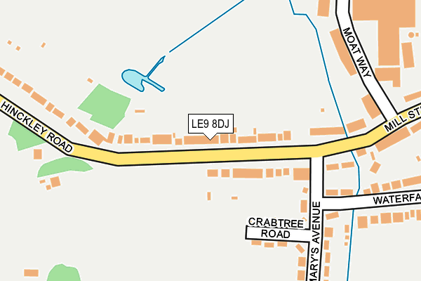 LE9 8DJ map - OS OpenMap – Local (Ordnance Survey)