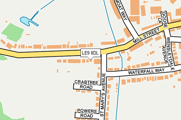 LE9 8DL map - OS OpenMap – Local (Ordnance Survey)