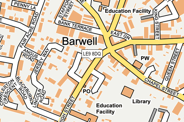 Map of BAYTREE BARWELL LTD at local scale