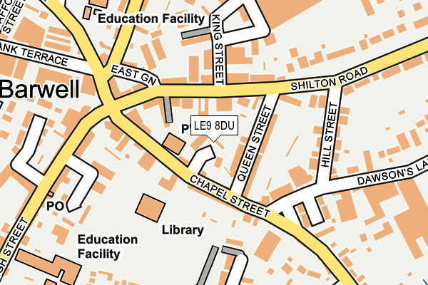 LE9 8DU map - OS OpenMap – Local (Ordnance Survey)