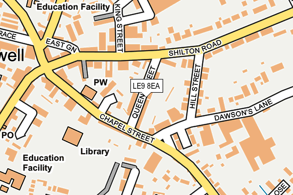 LE9 8EA map - OS OpenMap – Local (Ordnance Survey)