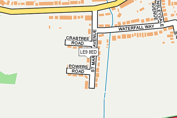 LE9 8ED map - OS OpenMap – Local (Ordnance Survey)