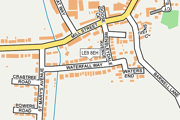 LE9 8EH map - OS OpenMap – Local (Ordnance Survey)