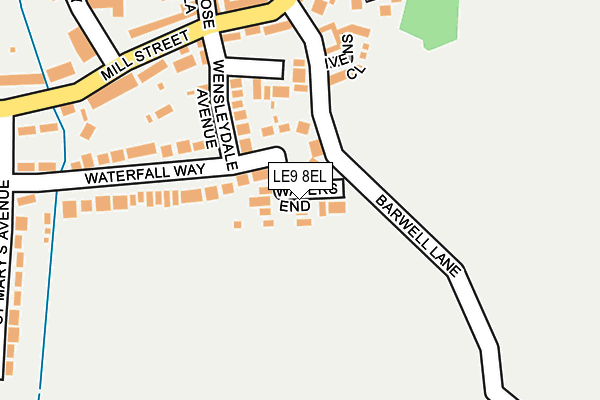 LE9 8EL map - OS OpenMap – Local (Ordnance Survey)