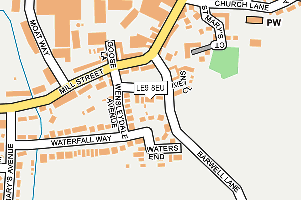 LE9 8EU map - OS OpenMap – Local (Ordnance Survey)