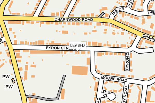 LE9 8FD map - OS OpenMap – Local (Ordnance Survey)