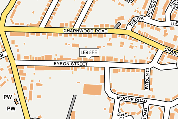 LE9 8FE map - OS OpenMap – Local (Ordnance Survey)