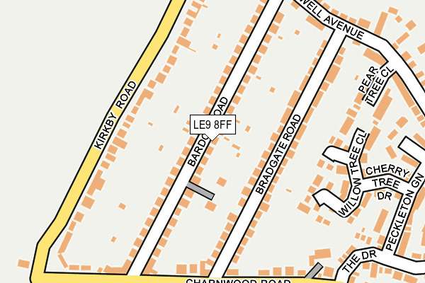 LE9 8FF map - OS OpenMap – Local (Ordnance Survey)