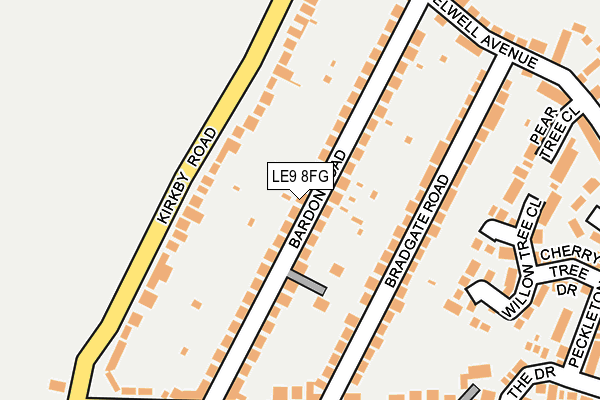 LE9 8FG map - OS OpenMap – Local (Ordnance Survey)