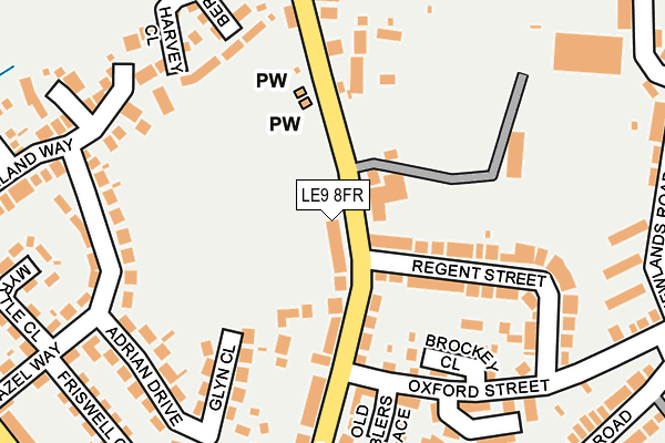 LE9 8FR map - OS OpenMap – Local (Ordnance Survey)