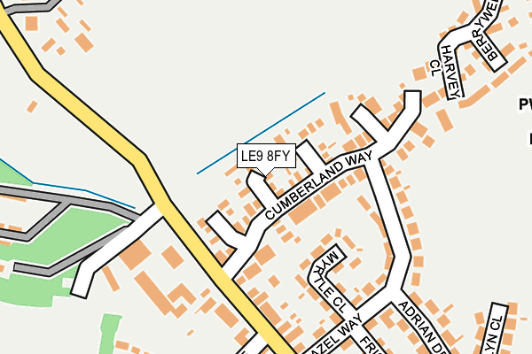 LE9 8FY map - OS OpenMap – Local (Ordnance Survey)