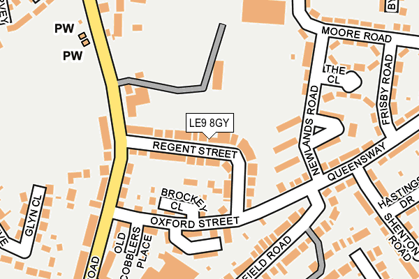 LE9 8GY map - OS OpenMap – Local (Ordnance Survey)