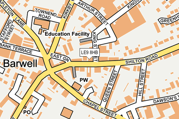 Map of BARWELL WINDOWS 2000 LTD at local scale