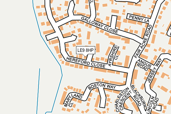 LE9 8HP map - OS OpenMap – Local (Ordnance Survey)