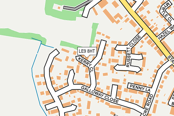 LE9 8HT map - OS OpenMap – Local (Ordnance Survey)