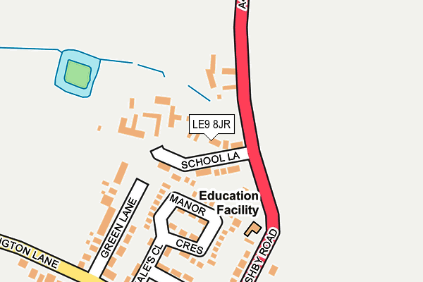 LE9 8JR map - OS OpenMap – Local (Ordnance Survey)