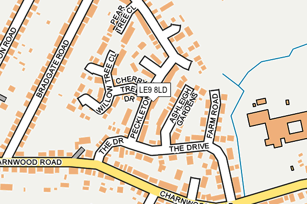 LE9 8LD map - OS OpenMap – Local (Ordnance Survey)