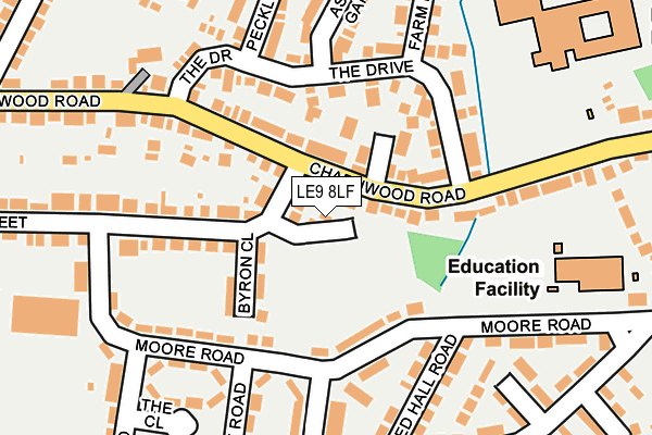 LE9 8LF map - OS OpenMap – Local (Ordnance Survey)