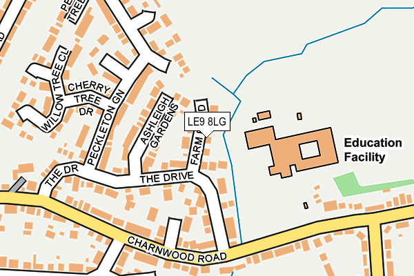 LE9 8LG map - OS OpenMap – Local (Ordnance Survey)