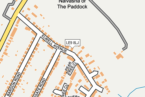 LE9 8LJ map - OS OpenMap – Local (Ordnance Survey)