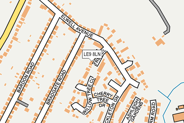 LE9 8LN map - OS OpenMap – Local (Ordnance Survey)